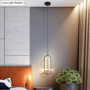 Modern halo ring bedside pendant light for bedroom