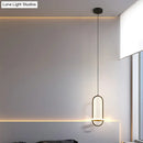 Modern halo ring bedside pendant light for bedroom