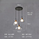 Modern hammered clear glass pendant lamp kitchen led lights