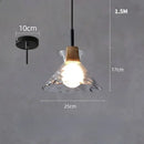 Modern hammered clear glass pendant lamp kitchen led lights