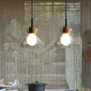 Modern hammered clear glass pendant lamp kitchen led lights