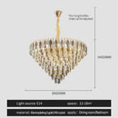 Modern heart shaped gold decorbites crystal chandelier living room