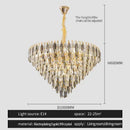 Modern heart shaped gold decorbites crystal chandelier living room
