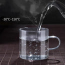 Modern heat resistant clear glass tea cup set dining room mugs