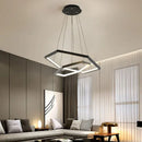 Modern hexagon aluminium led pendant light for living room dimmable