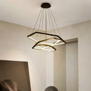 Modern hexagon aluminium led pendant light for living room dimmable