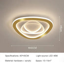 Modern hexagonal gold luxury led ceiling chandelier for living room