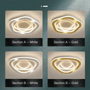 Modern hexagonal gold luxury led ceiling chandelier for living room