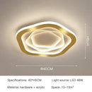 Modern hexagonal gold luxury led ceiling chandelier for living room
