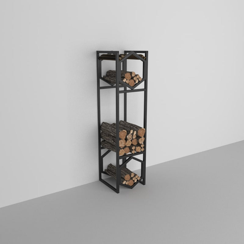 Modern Hexagonal Metal Log Storage