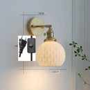 Modern honeycomb brass ceramic led wall sconce bedroom light