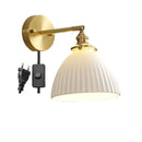 Modern honeycomb brass ceramic led wall sconce bedroom light