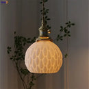Modern honeycomb brass ceramic led wall sconce bedroom light
