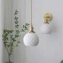 Modern honeycomb brass ceramic led wall sconce bedroom light
