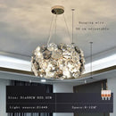 Modern honeycomb crystal wrought iron chandelier dining room light