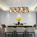 Modern honeycomb crystal wrought iron chandelier dining room light