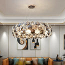 Modern honeycomb crystal wrought iron chandelier dining room light