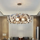 Modern honeycomb crystal wrought iron chandelier dining room light