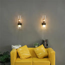 Modern honeycomb glass double headed led wall lamp bedroom sconce