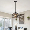 Modern industrial black crystal k9 pendant lamp for kitchen island