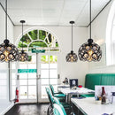 Modern industrial black crystal k9 pendant lamp for kitchen island