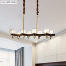 Modern industrial black & gold island chandelier kitchen led light