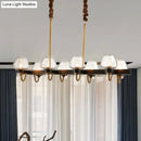 Modern industrial black & gold island chandelier kitchen led light