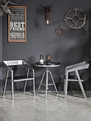 Modern industrial chrome adjustable dining chair for kitchen bar