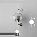 Modern industrial chrome glass wall lights living room sconces