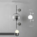 Modern industrial chrome glass wall lights living room sconces