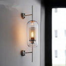 Modern industrial chrome glass wall lights living room sconces