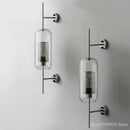 Modern industrial chrome glass wall lights living room sconces