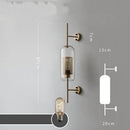 Modern industrial chrome glass wall lights living room sconces