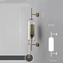 Modern industrial chrome glass wall lights living room sconces