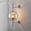 Modern industrial chrome glass wall lights living room sconces