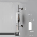 Modern industrial chrome glass wall lights living room sconces