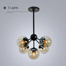 Modern industrial glass bean pendant light living room chandelier