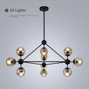 Modern industrial glass bean pendant light living room chandelier