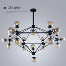 Modern industrial glass bean pendant light living room chandelier