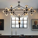 Modern industrial glass bean pendant light living room chandelier