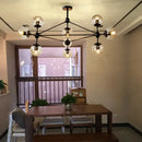 Modern industrial glass bean pendant light living room chandelier