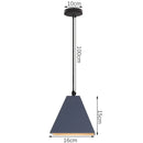 Modern industrial gray & black pendant light – living room geometric