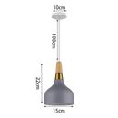 Modern industrial gray & black pendant light – living room geometric