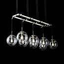 Modern industrial smoke glass island lighting kitchen pendant fixture