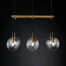 DecorBites™ Industrial Smoke Glass Island Lighting 6/8/10-Light Nickel/Bronze LED Pendant Fixture