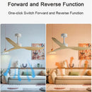 Modern industrial wind ceiling fans with wood blades for living room