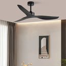 Modern industrial wind ceiling fans with wood blades for living room