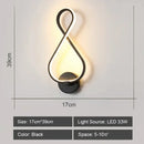 Modern infinity black led wall light – living room sconce