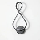 Modern infinity black led wall light – living room sconce