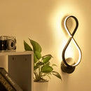 Modern infinity black led wall light – living room sconce